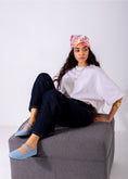 Load image into Gallery viewer, Shimmer Mary Flats-blue
