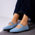 Load image into Gallery viewer, Shimmer Mary Flats-blue
