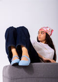 Load image into Gallery viewer, Shimmer Mary Flats-blue
