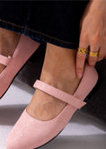 Load image into Gallery viewer, Shimmer Mary Flats-pink
