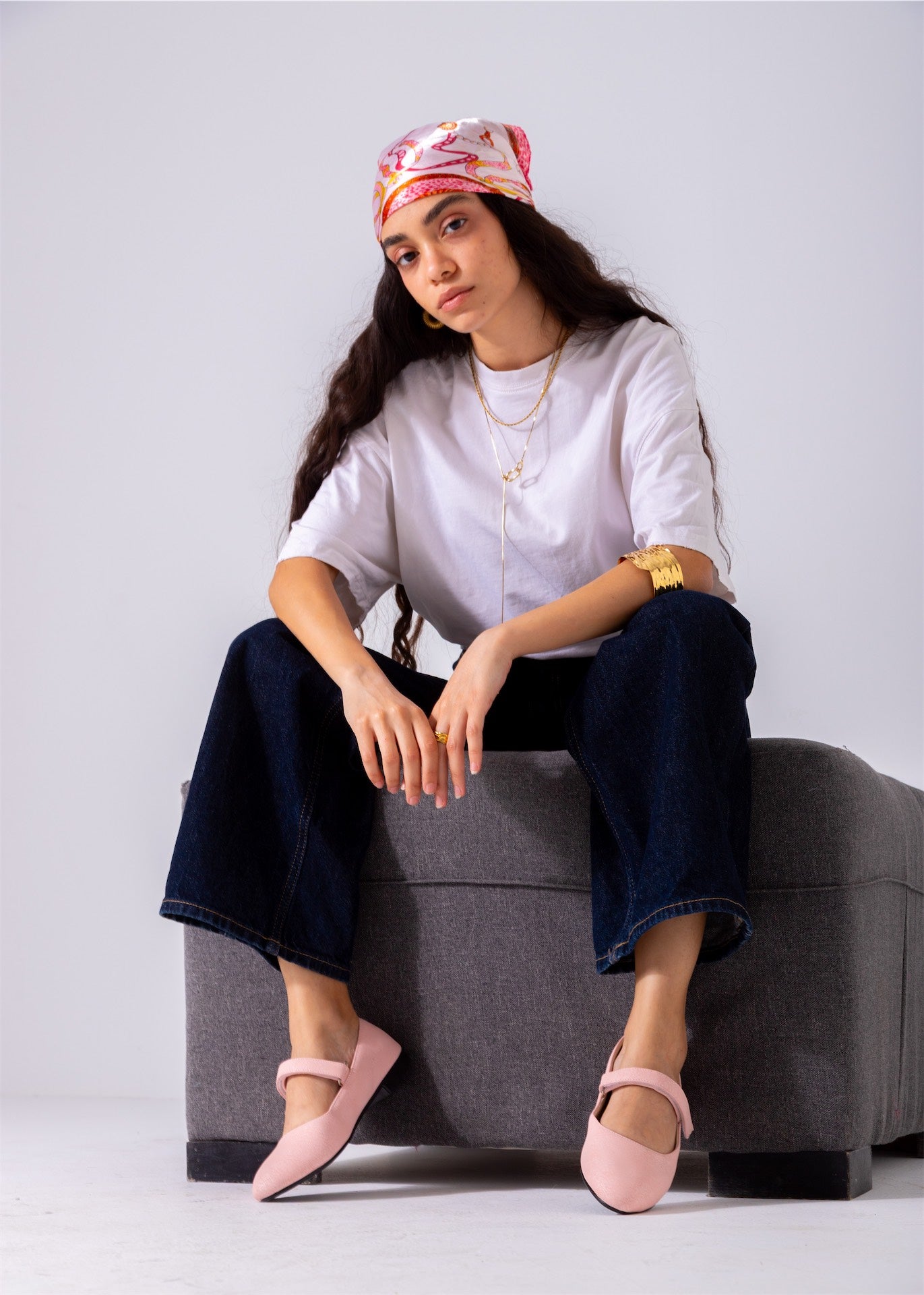 Shimmer Mary Flats-pink