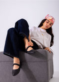 Load image into Gallery viewer, Shimmer Mary Flats-black
