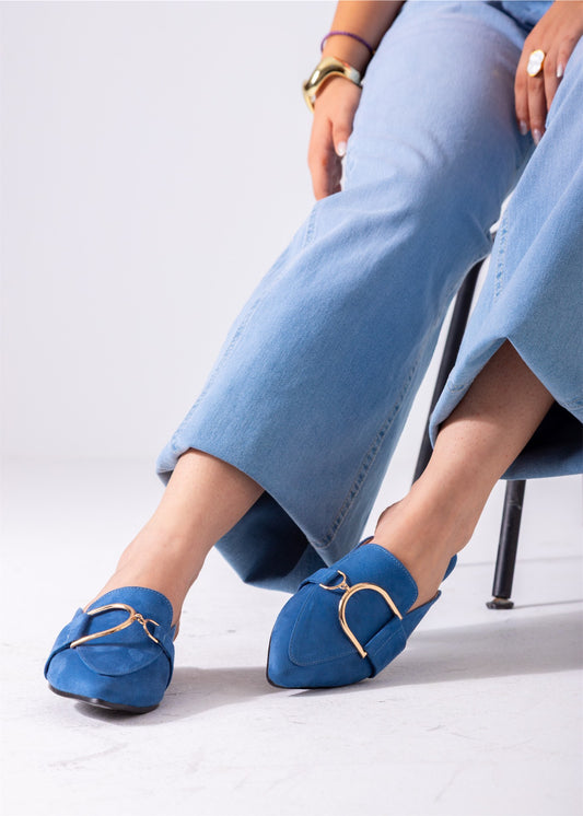Velvet D Mule-blue