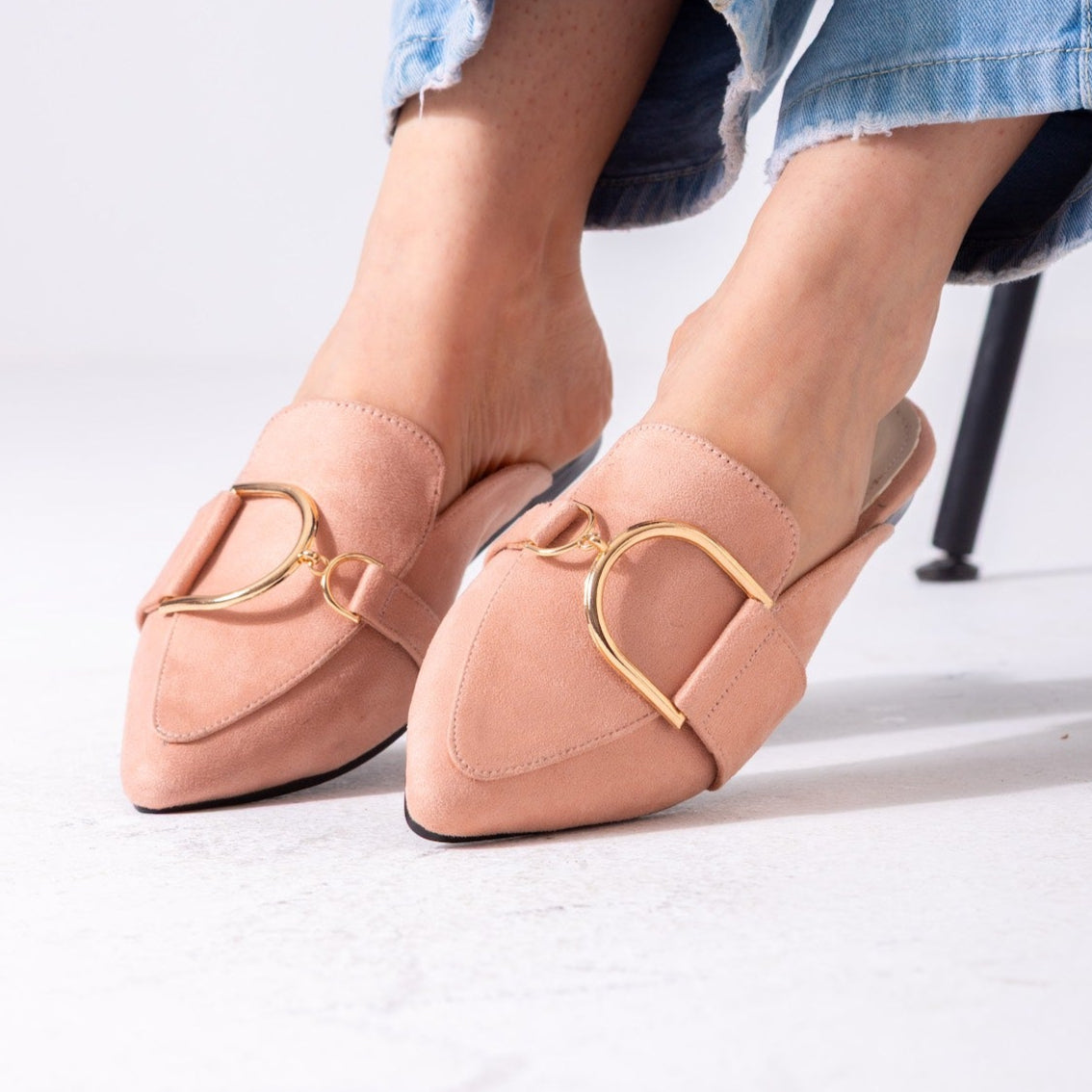 Velvet D Mule-pink