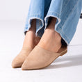 Load image into Gallery viewer, Pointed Toe Suede Mules-beige
