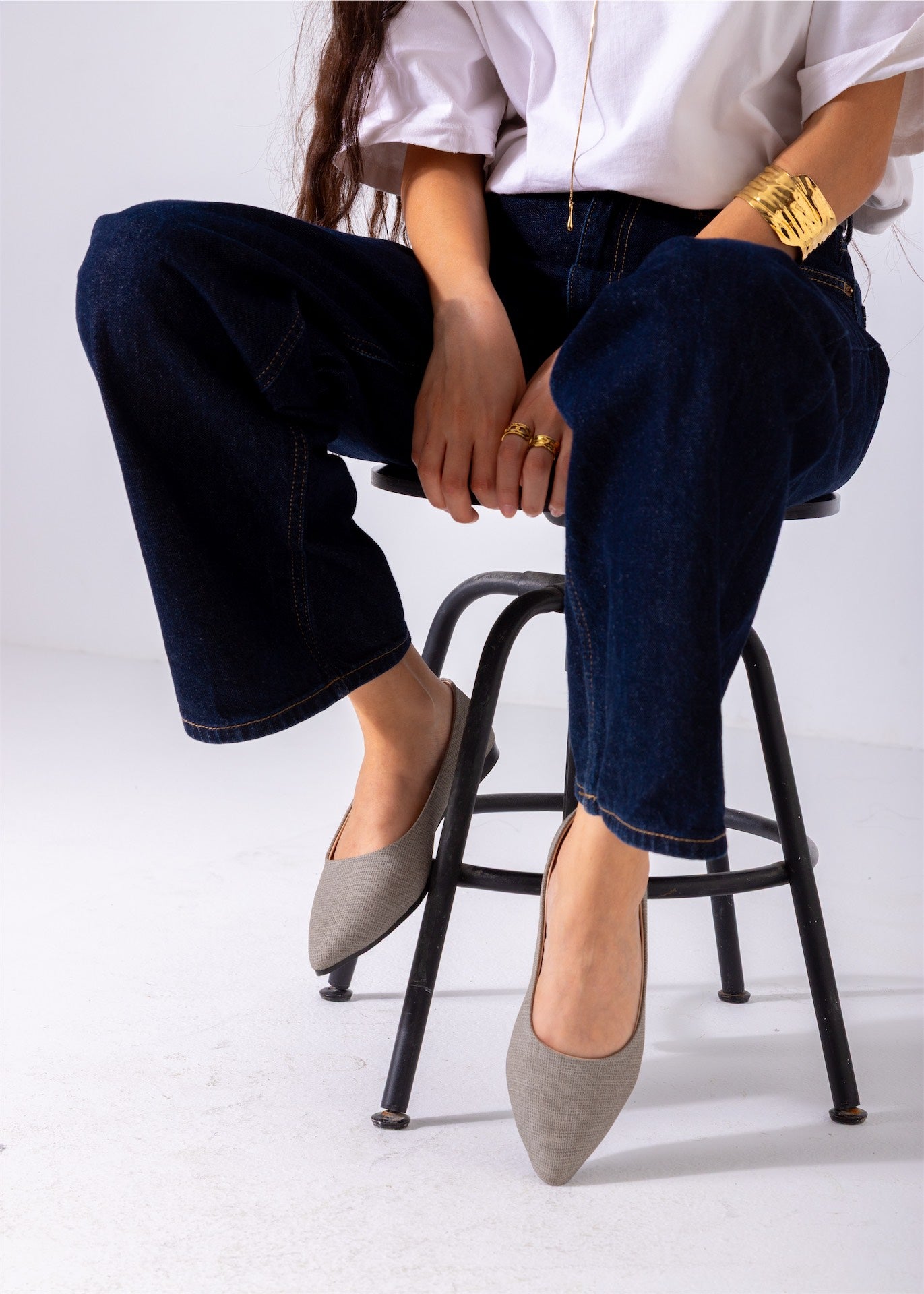 The Aria Knit Flat-gray