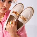 Load image into Gallery viewer, Chunky Chain Loafers-beige
