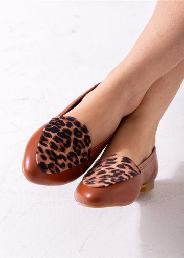 The Leopard Print Flat-camel