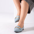 Load image into Gallery viewer, The Audrey Buckle Flat-baby blue
