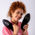 Load image into Gallery viewer, Pointed Stud Detail Flats-black
