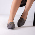 Load image into Gallery viewer, Pointed Stud Detail Flats-gray
