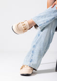 Load image into Gallery viewer, Metallic Studded Buckle Clogs-beige

