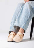 Load image into Gallery viewer, Metallic Studded Buckle Clogs-beige
