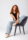 Load image into Gallery viewer, Metallic Studded Buckle Clogs-beige
