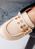 Load image into Gallery viewer, Metallic Studded Buckle Clogs-beige
