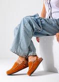 Load image into Gallery viewer, Studded Suede Clog-camel
