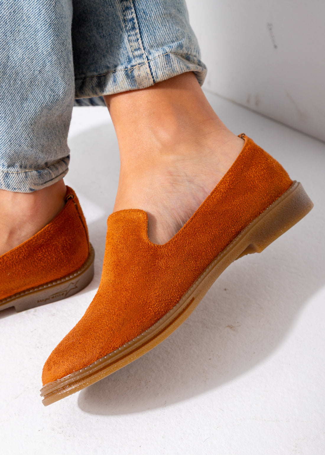 Casual Suede Flat-camel