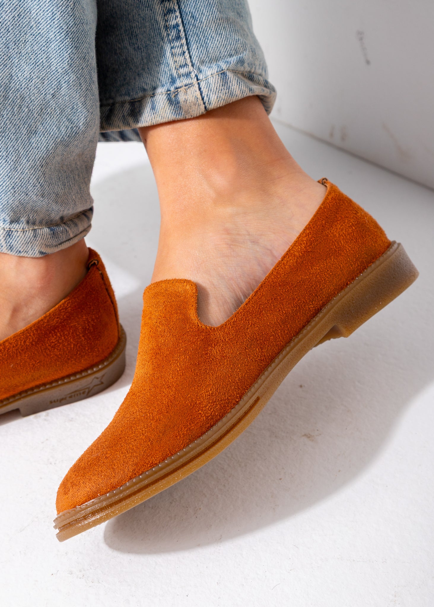 Casual Suede Flat-camel