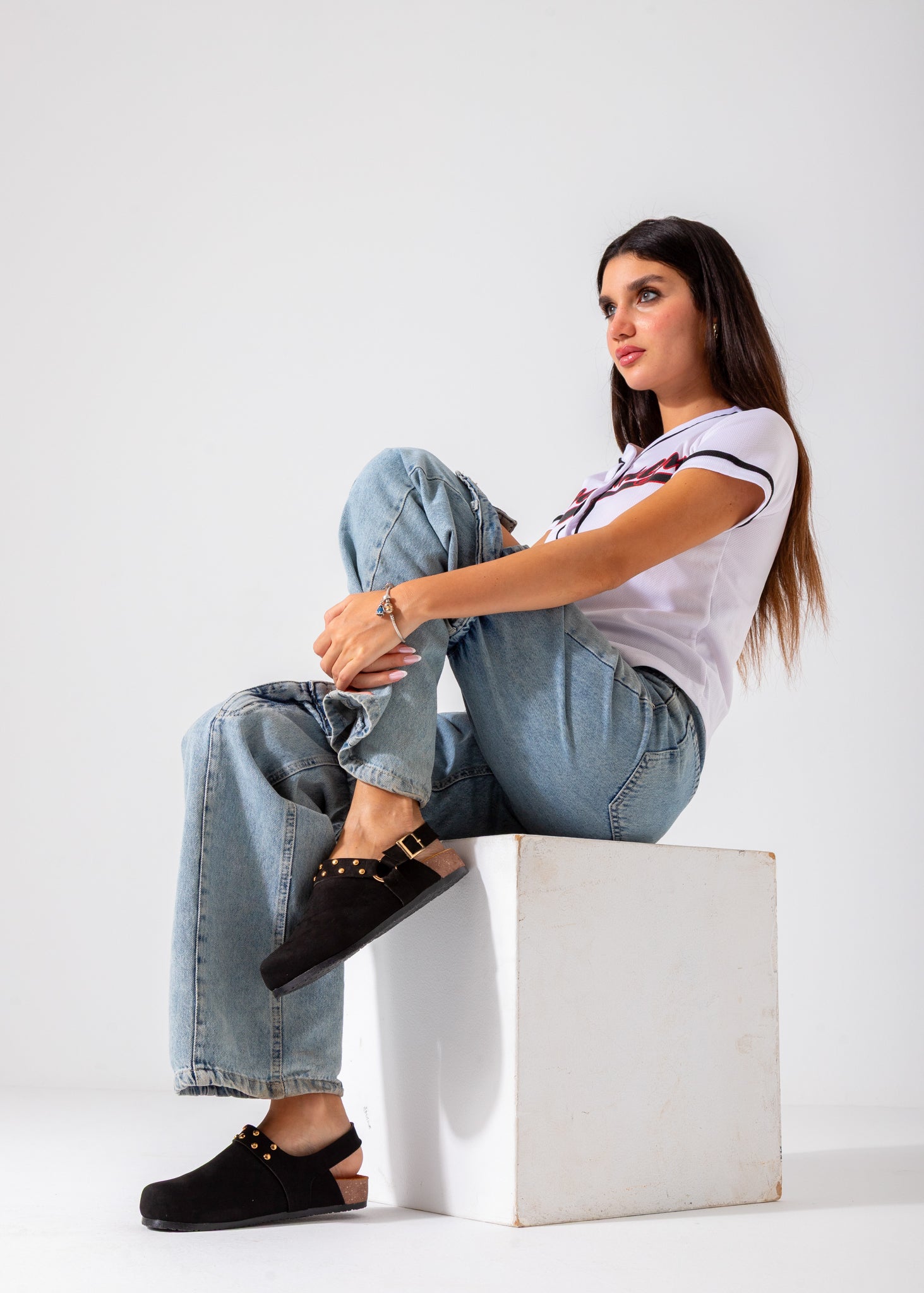 The Slingback Clog-black