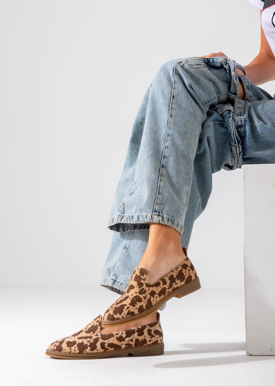 Animal Print Slip-On Flat-cafe