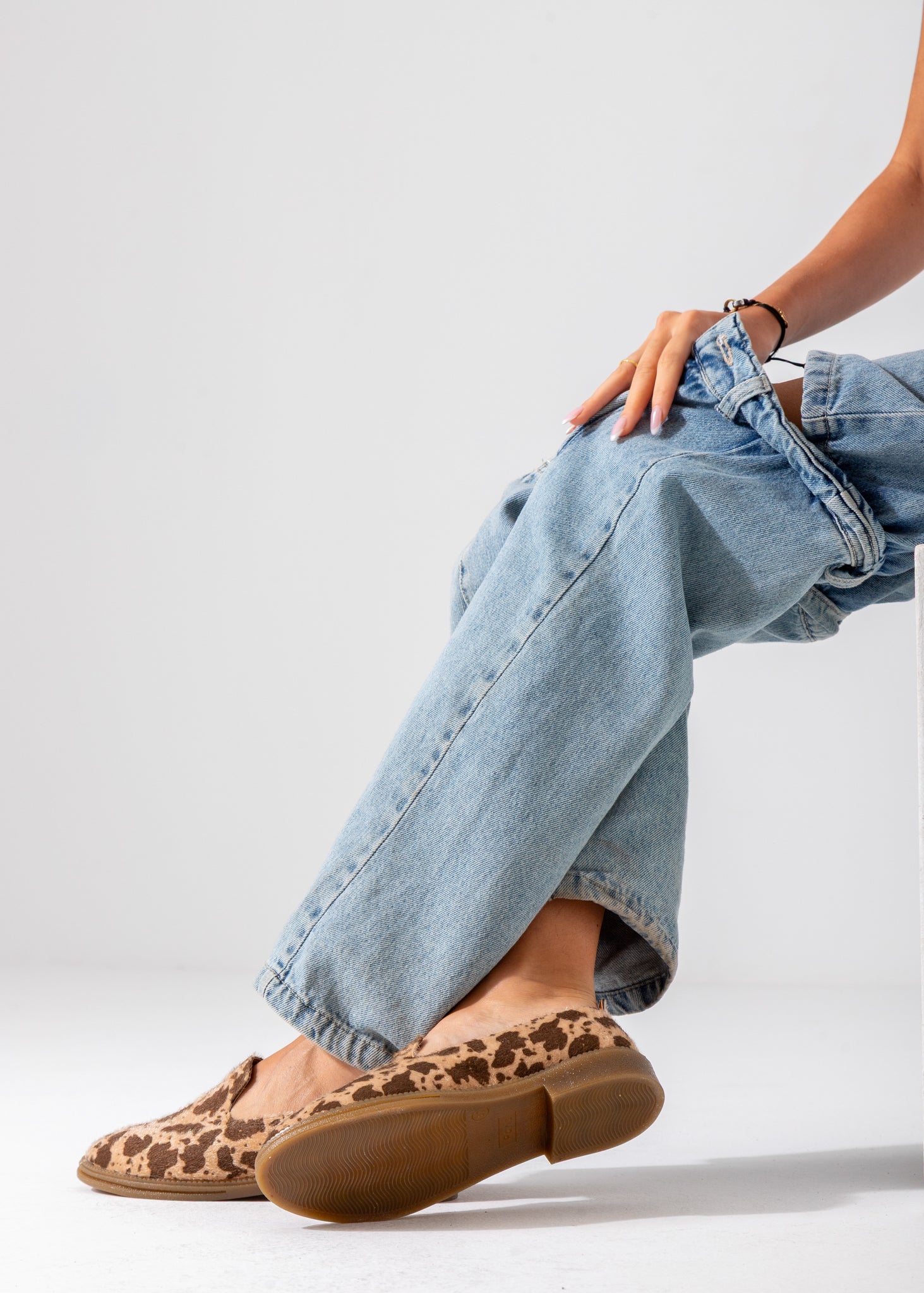 Animal Print Slip-On Flat-cafe