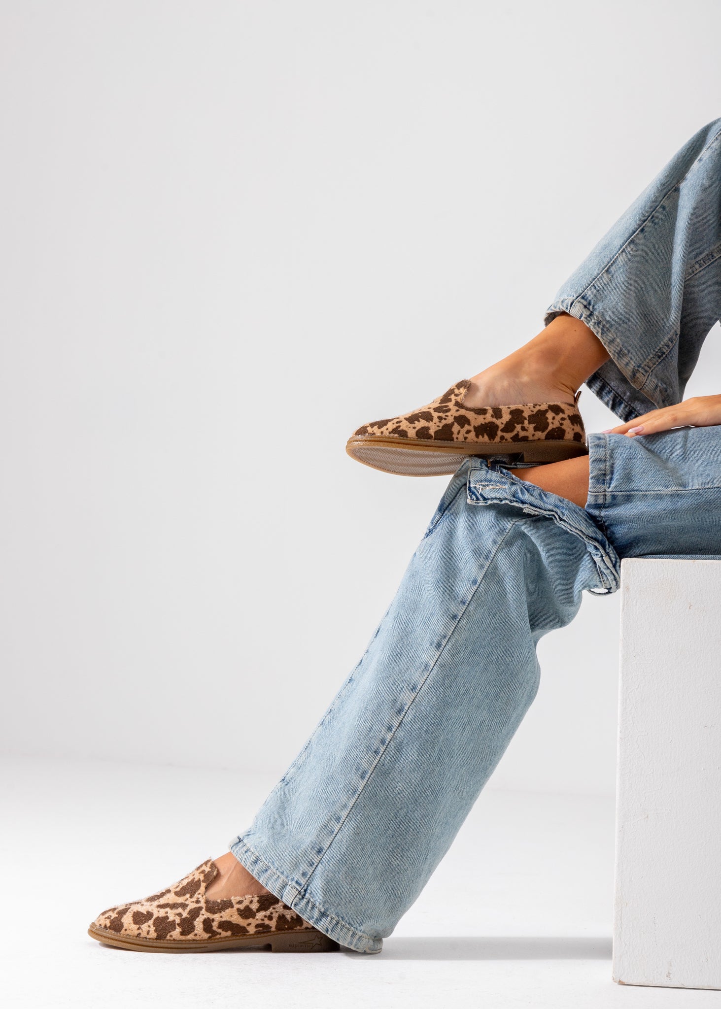 Animal Print Slip-On Flat-cafe