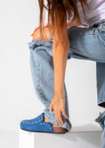 Load image into Gallery viewer, Studded Suede Clog-blue
