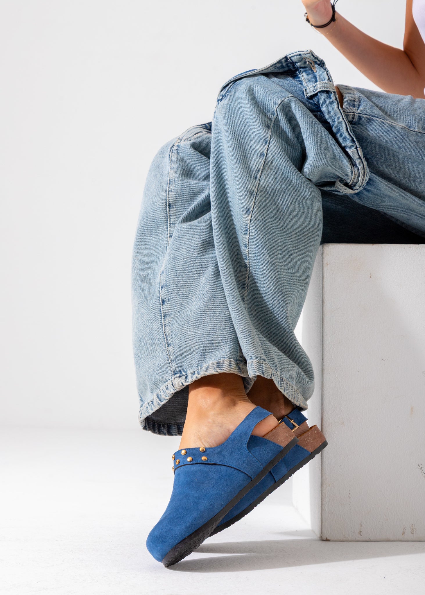 The Slingback Clog-blue