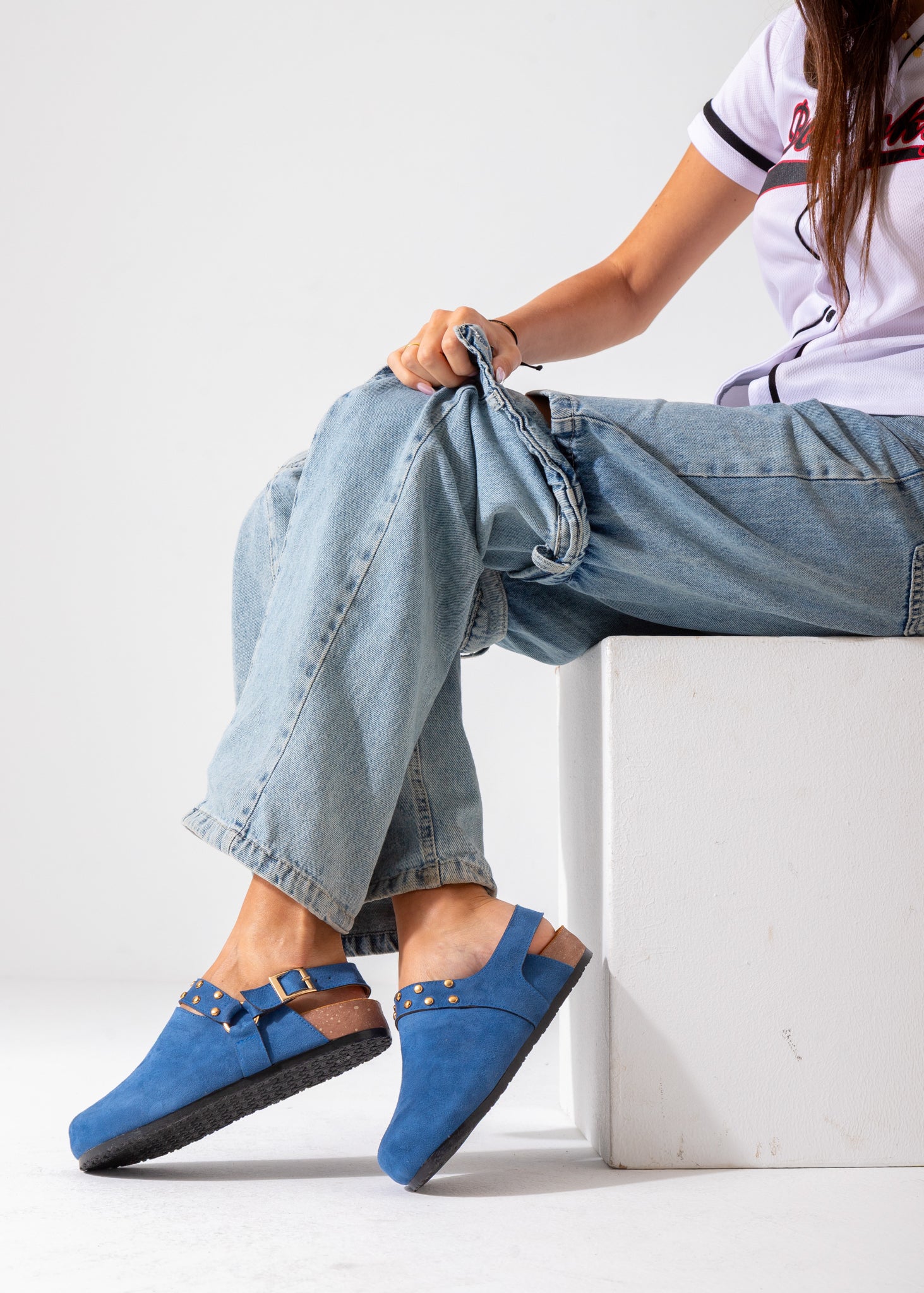The Slingback Clog-blue
