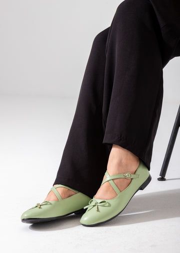 The Ballerina Flat-green