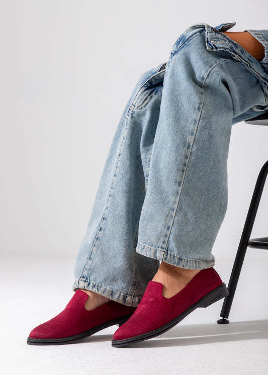 Casual Suede Flat-marron