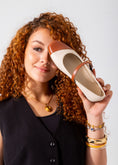 Load image into Gallery viewer, Two-Tone Strappy Flat-beige
