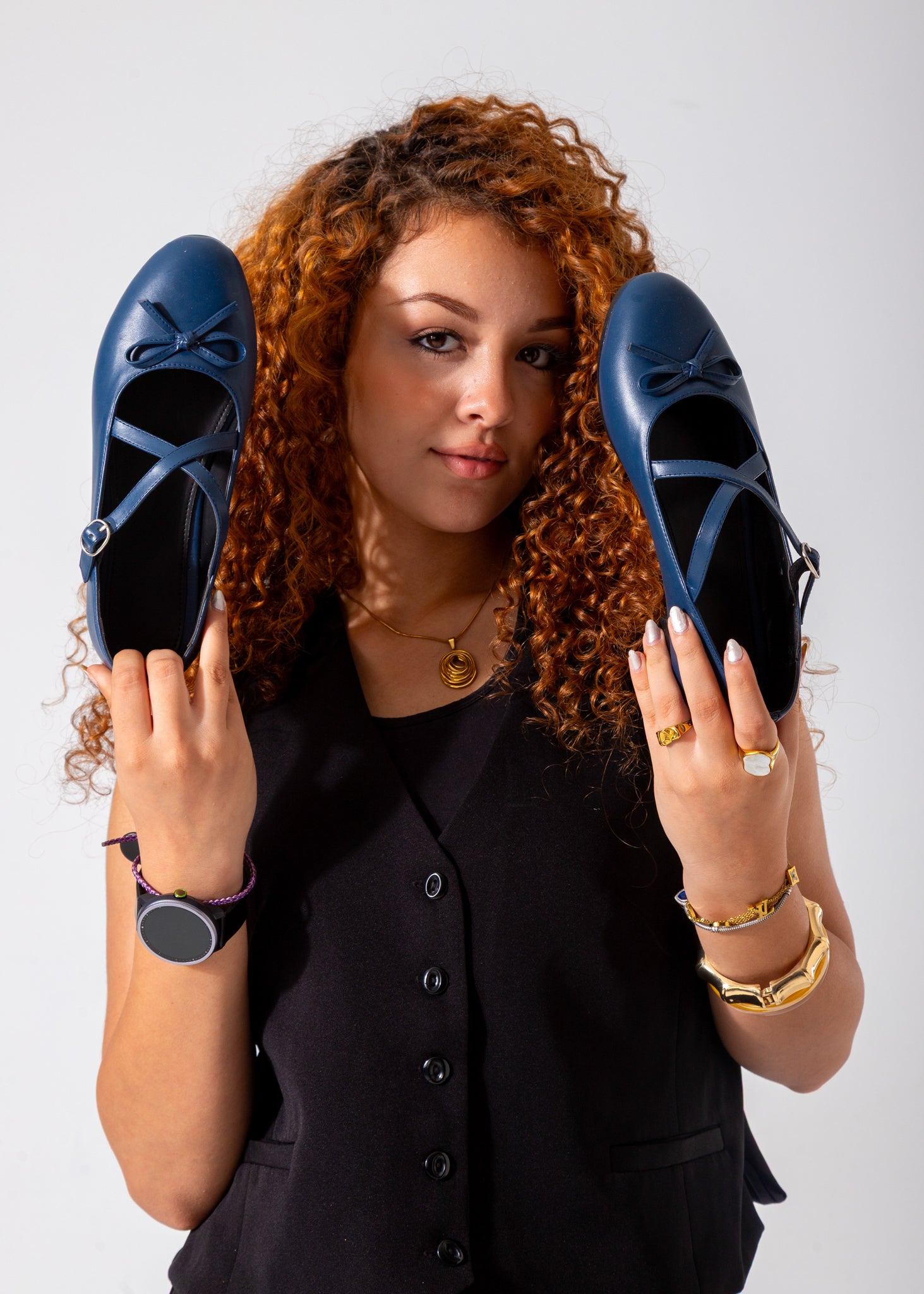 The Ballerina Flat-dark blue