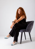 Load image into Gallery viewer, Two-Tone Strappy Flat-blue
