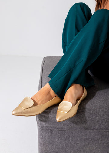 Metallic Pebble Flat-gold