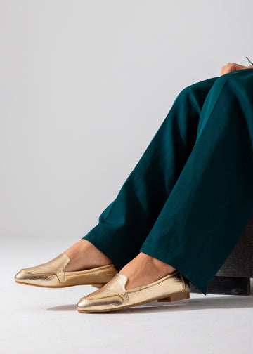 Metallic Slip-On Flat-gold