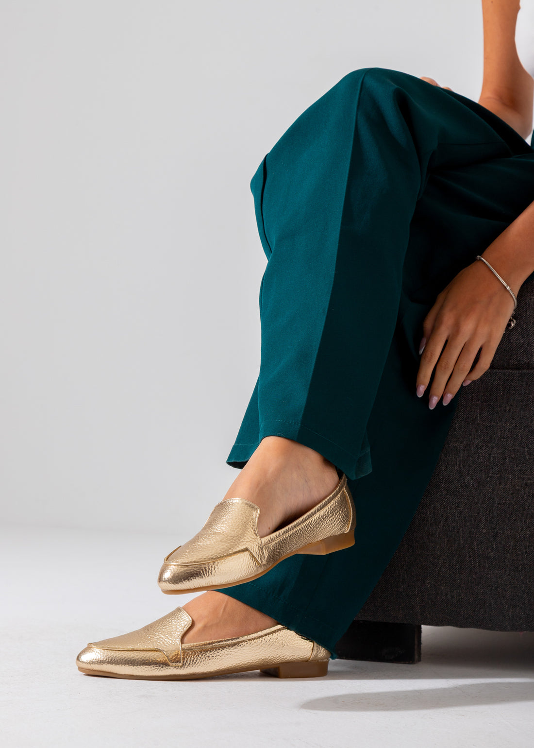 Metallic Slip-On Flat-gold