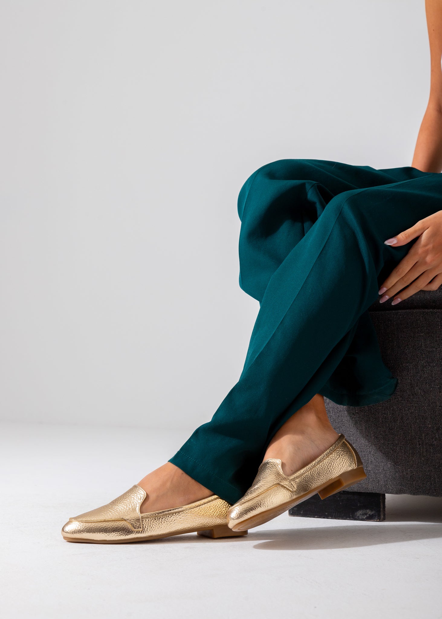 Metallic Slip-On Flat-gold