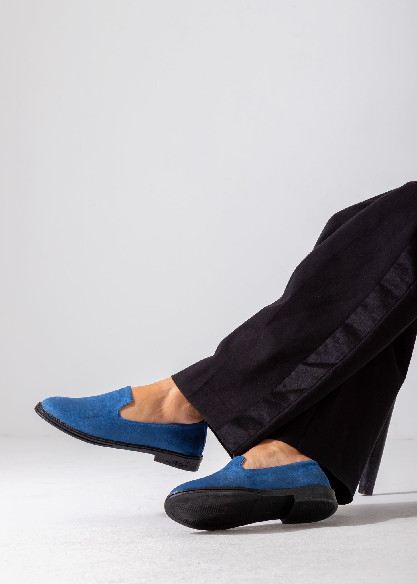 Casual Suede Flat-blue