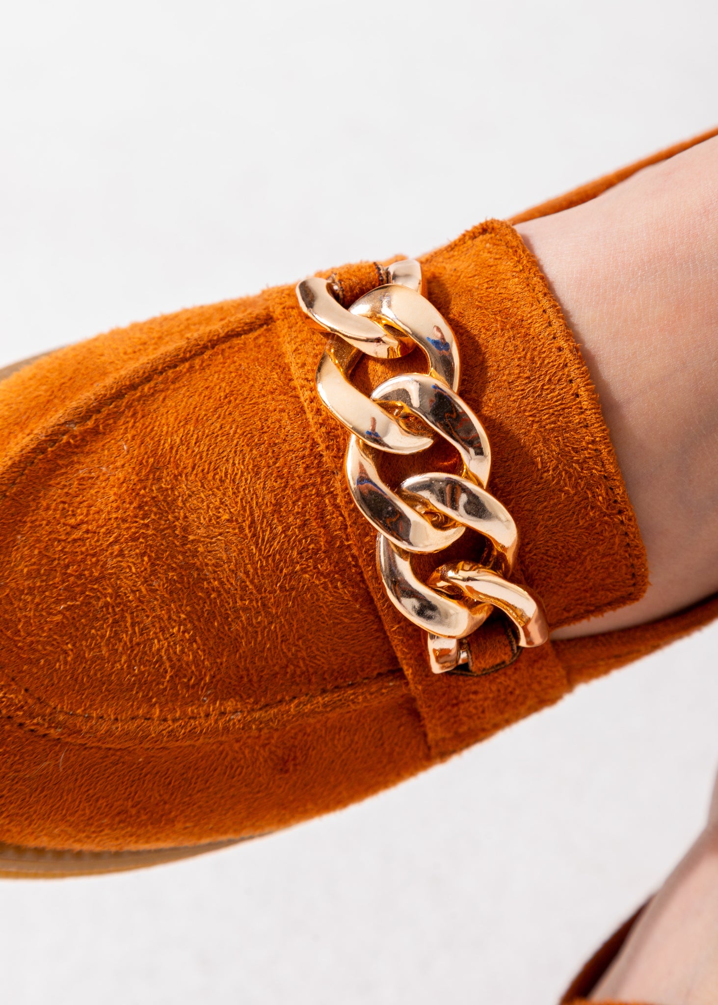 Velvet Touch Chain Loafer-camel