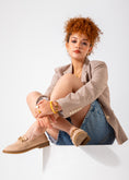 Load image into Gallery viewer, Velvet Touch Chain Loafer-beige
