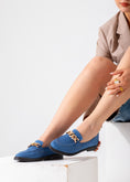 Load image into Gallery viewer, Velvet Touch Chain Loafer-blue
