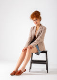 Load image into Gallery viewer, Croc-Embossed Pointed Mule-camel
