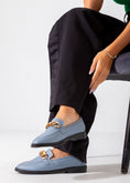 Load image into Gallery viewer, Grain-Textured Loafer-baby blue
